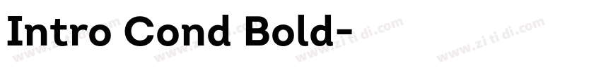 Intro Cond Bold字体转换